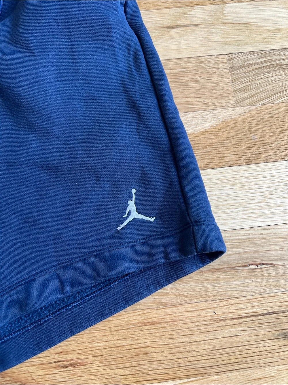 Jordan Navy Blue Jumpman Brooklyn Fleece Shorts, Pockets, Elastic Waist, Sz S